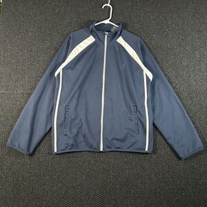 Vintage Starter Full Zip Blue/White Collared Track Jacket Men's Size Large